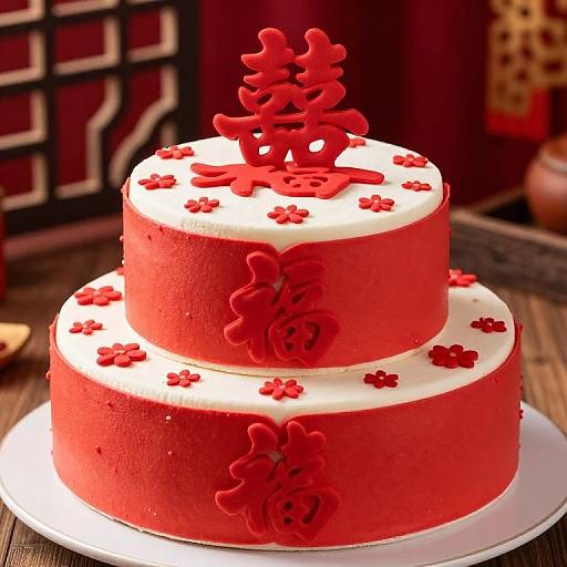 Elegant Chinese Wedding Cake Design