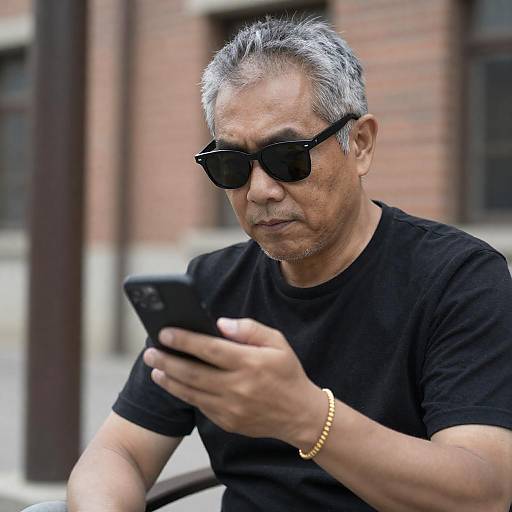 Focused Mid-Aged Man in Outdoor Setting