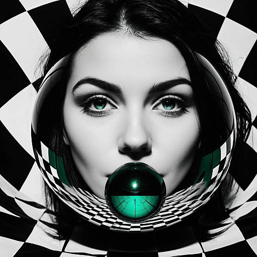 Enigmatic Philosopher in Surreal Orb