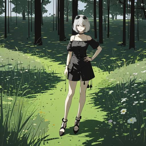 Serene NieR Automata Character in Meadow