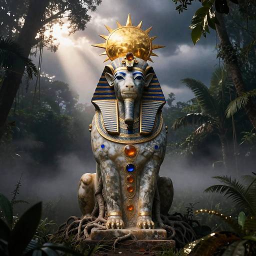 Gilded Amun-Ra in Misty Dawn