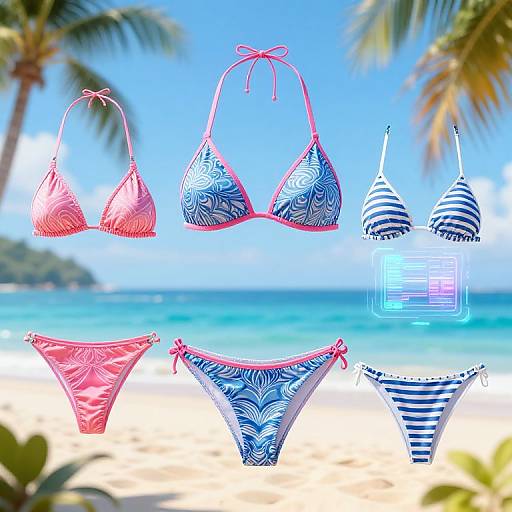 Futuristic AI-Designed Bikini Art