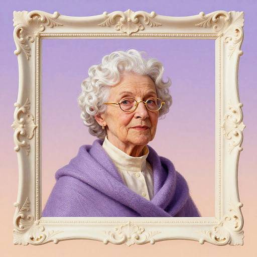 Stylized Elderly Woman Portrait