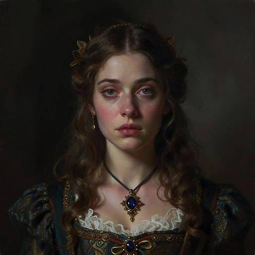 Melancholy Woman in Fantasy Realism