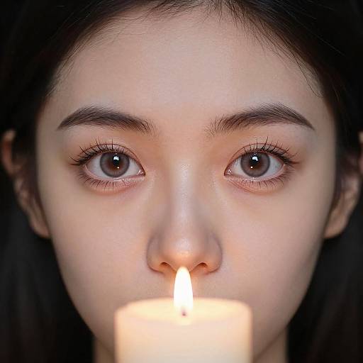 Photorealistic Headshot with Cherry Candle