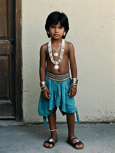 Indian Boy in Traditional Costume
