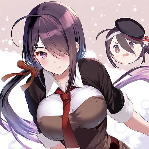 Illustration of Ariake (kancolle), kantai collection in the style of Ponytail korosuke