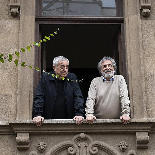 Elderly Men Enjoying a Sunny View