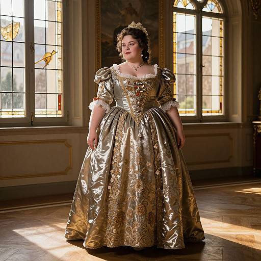 Elegant Ballroom Portrait in Renaissance Style