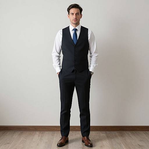 Man in Formal Attire Posing
