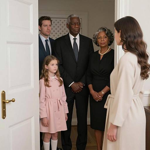 Five People Posing in a Doorway