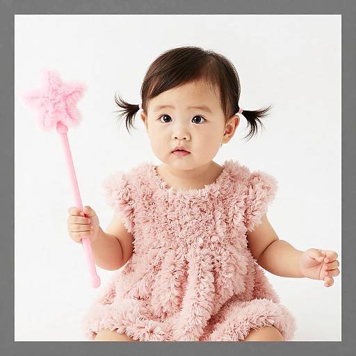 Adorable Asian Baby Girl Portrait