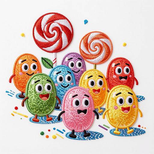 Whimsical Jelly Beans Parade Patch