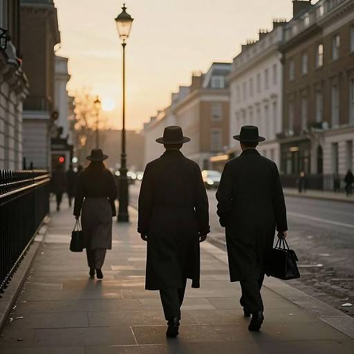 1925 London Silhouettes at Dusk