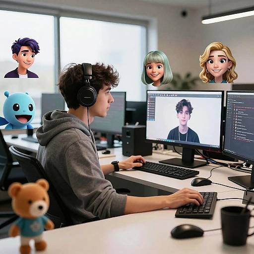 Discord Moderator Handling Chaotic Chat