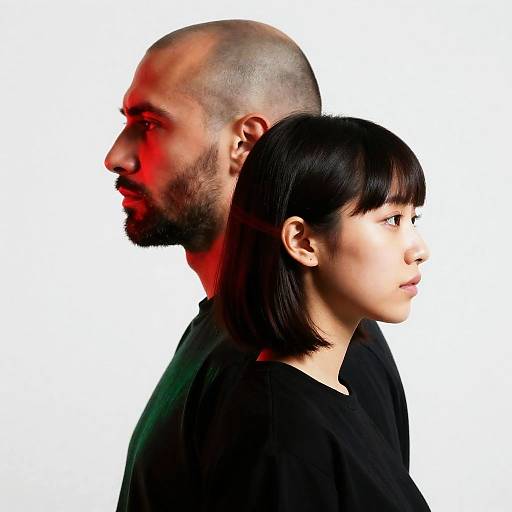 Intense Profile Portraits with Light Streaks