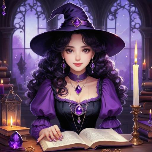 Enchanting Witch Girl with Jewelry