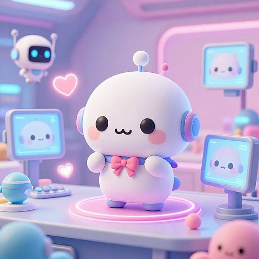 Kawaii AI Lab with Cute Robots