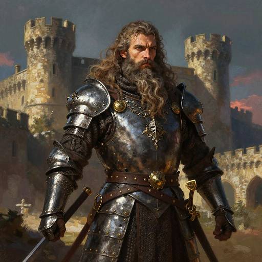 Guerrero Medieval con Barba Larga