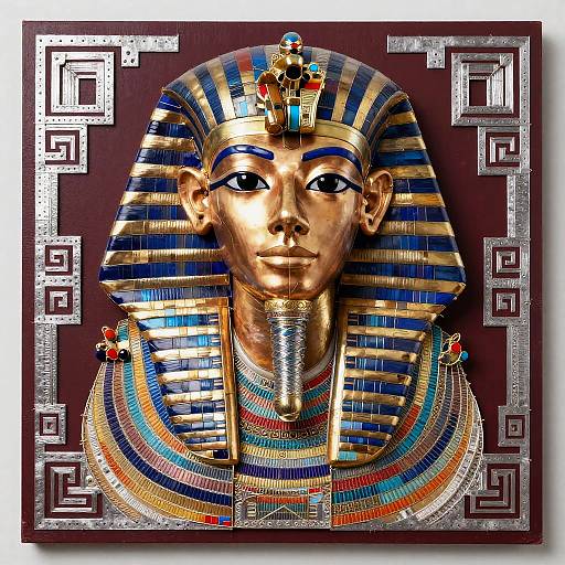 Pixelated Tutankhamun Cameo Art