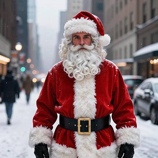 Hyper Realistic Santa in NYC Snow