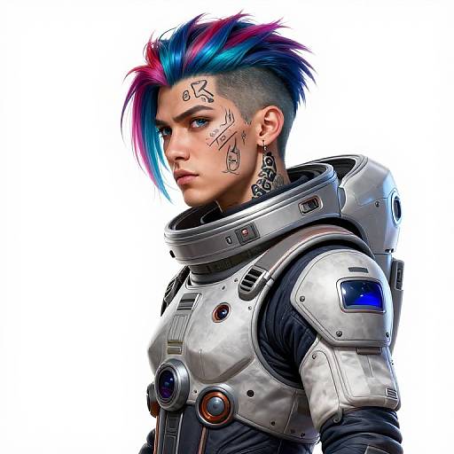 Glamorous Cyberpunk RPG Space Suit