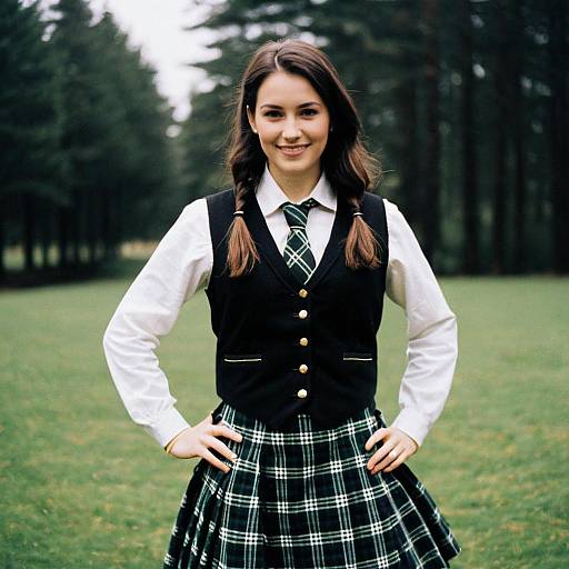 Woman in Tartan Dance Costume