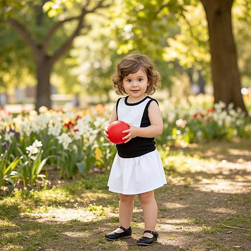 Joyful Child Playing in Sunny Park