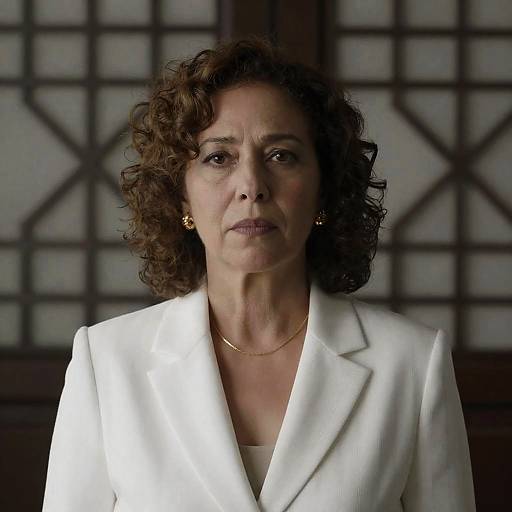 Serious Middle-Aged Woman in Blazer