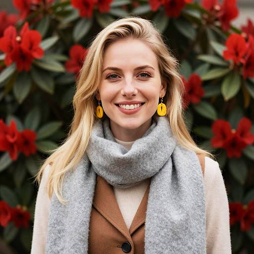 Bright Portrait of a Smiling Woman