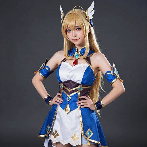 Cosplay Woman in Anya Alstreim Inspired Costume