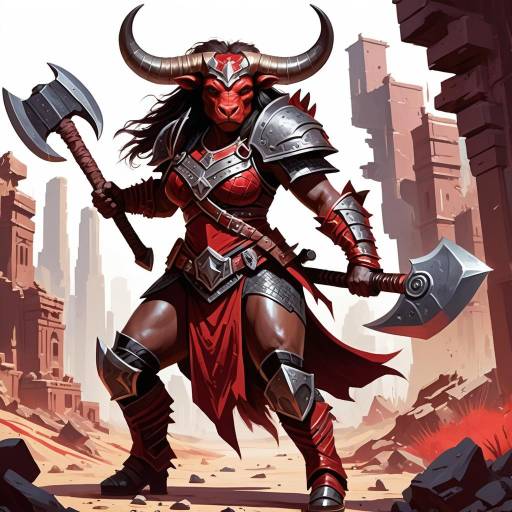 Desert Warrior Minotaur in Ruins Desert Warrior Minotaur in Ruins