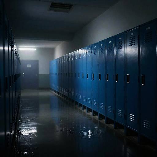 Photorealistic Liminal School Backroom