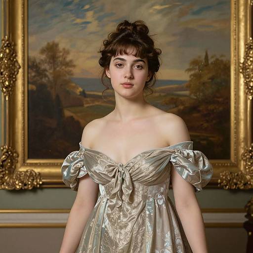 Elegant Classical Portrait in Realistic Style