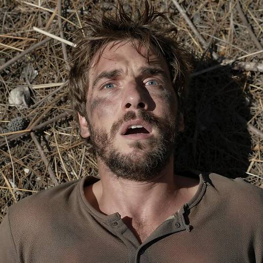 Shocked Man in Nature's Embrace