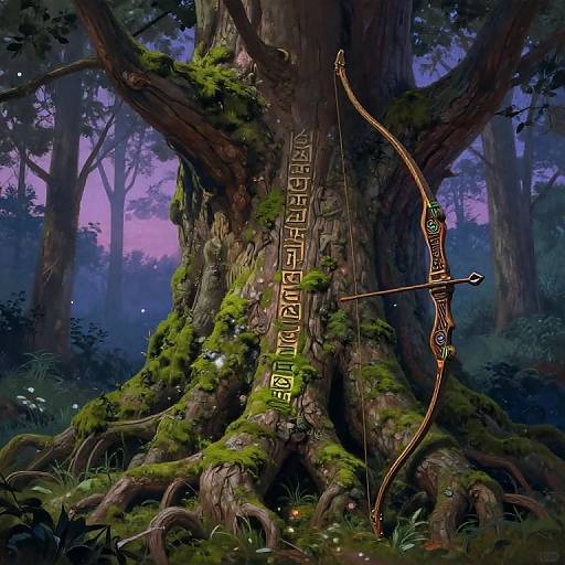 Ancient Mystic Longbow in Forest