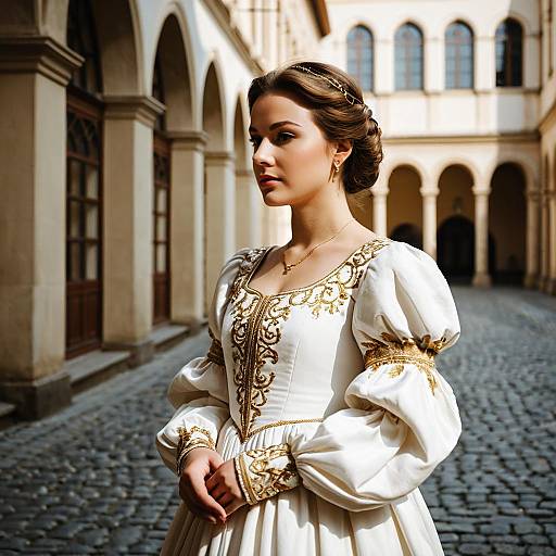 Young Woman in Renaissance-Style Dress