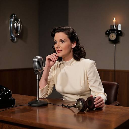 1930s Female Radio Presenter Portrait