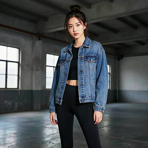 Messy Top Knot in Industrial Fashion