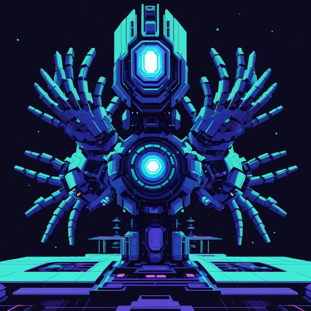 Pixel Art Sci-Fi Robots with Mutations