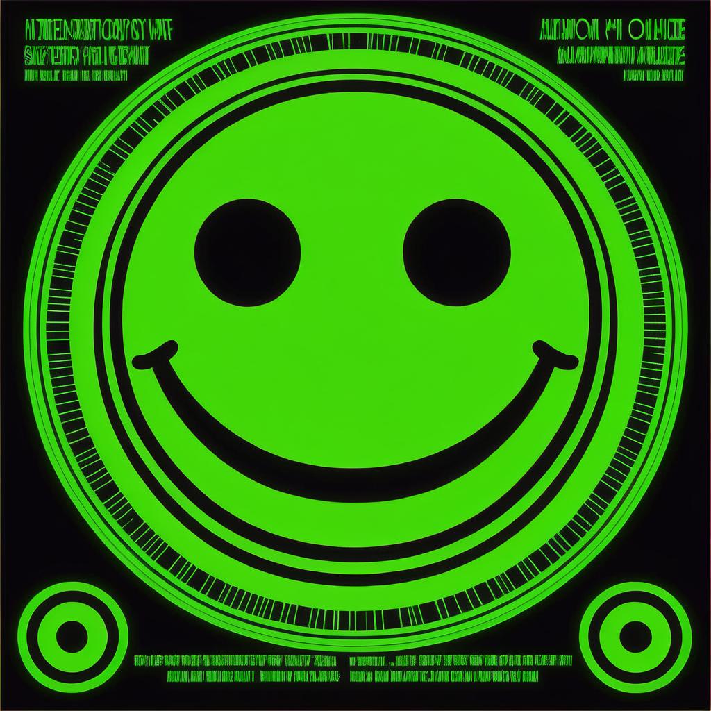 Fluorescent Acid House Rave Poster Design