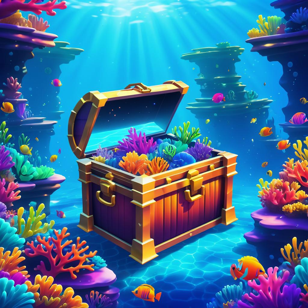 Vibrant Underwater Exploration Game Logo