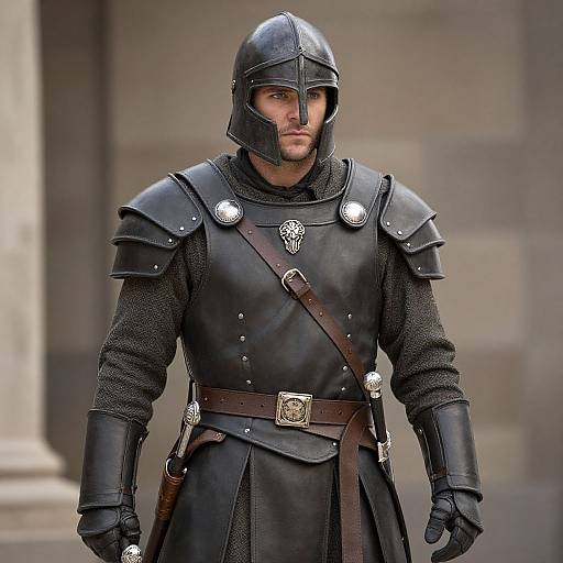 Man in Leather Armor with Sword