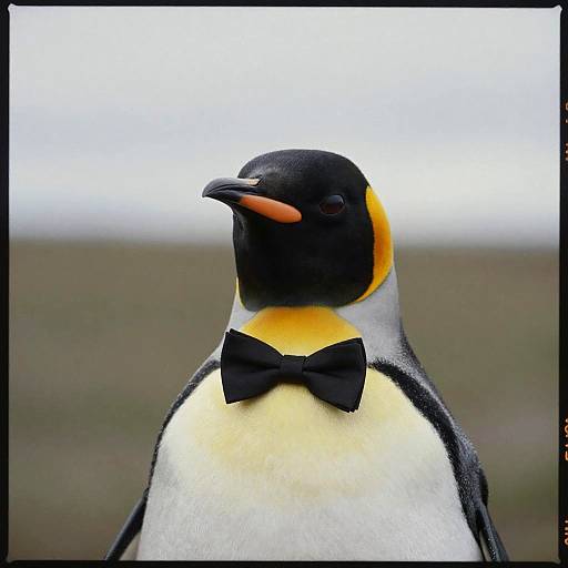 King Penguin in Vintage Tuxedo Portrait