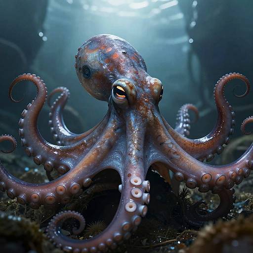 Futuristic Octopus in Alien World