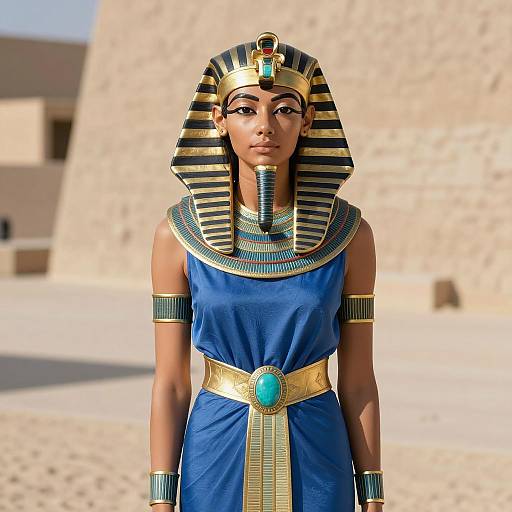 Regal Queen Pharaoh Costume Portrait
