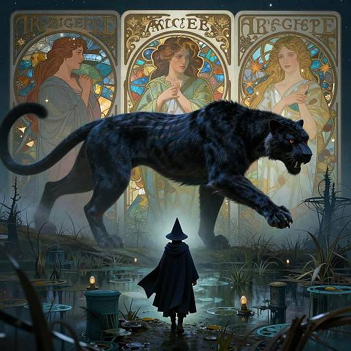 Tiny Mage Fleeing Shadowpanther