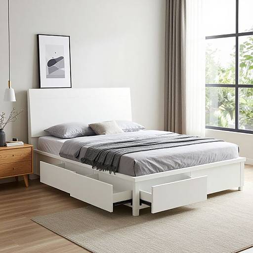 Sleek Modern Bedroom with Built-in Bed