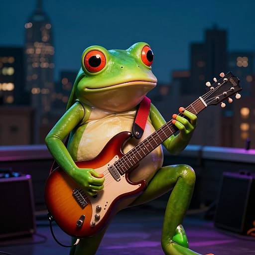 Frog Rocking Rooftop Concert