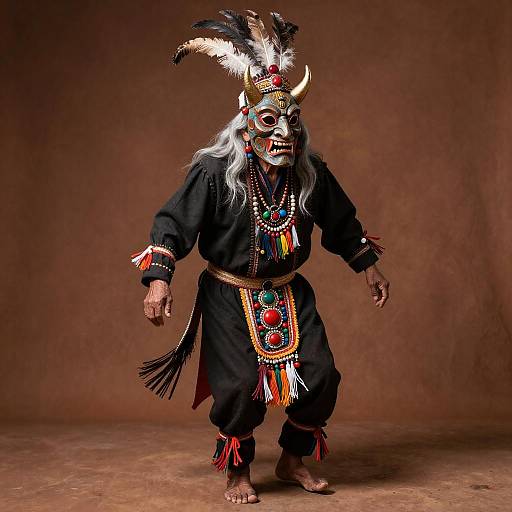 Elderly Shamanic Diablada Performer